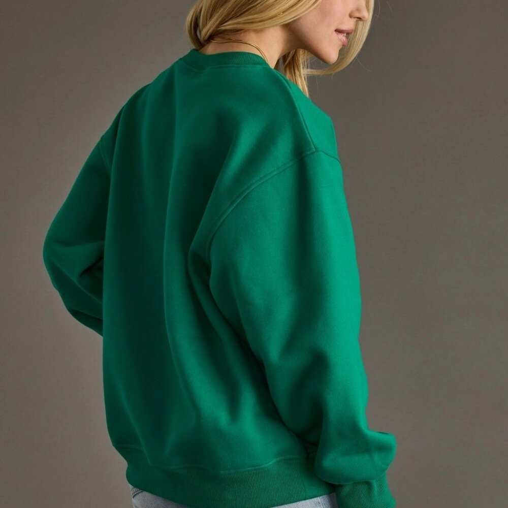 Merry Green Graphic Sweatshirt | Women's Pullover | Christmas Top Festive Style - Picture 3 of 5